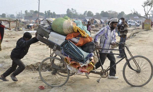 Riot victims shifting from a relief camp in Loee village of Muzaffarnagar - PTI/File photo Riot victims shifting from a relief camp in Loee village of Muzaffarnagar - PTI/File photo
